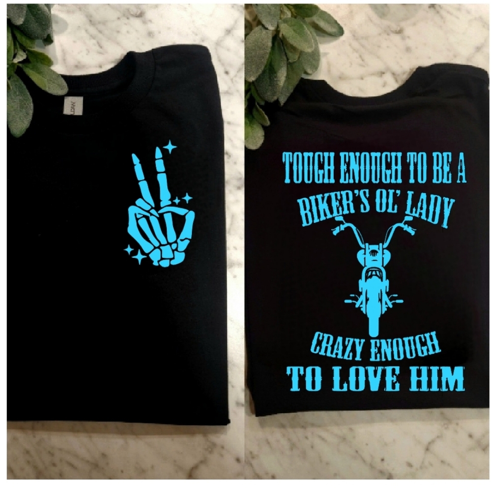 Biker shirt cute popular ol lady humor motorcycle rider riding